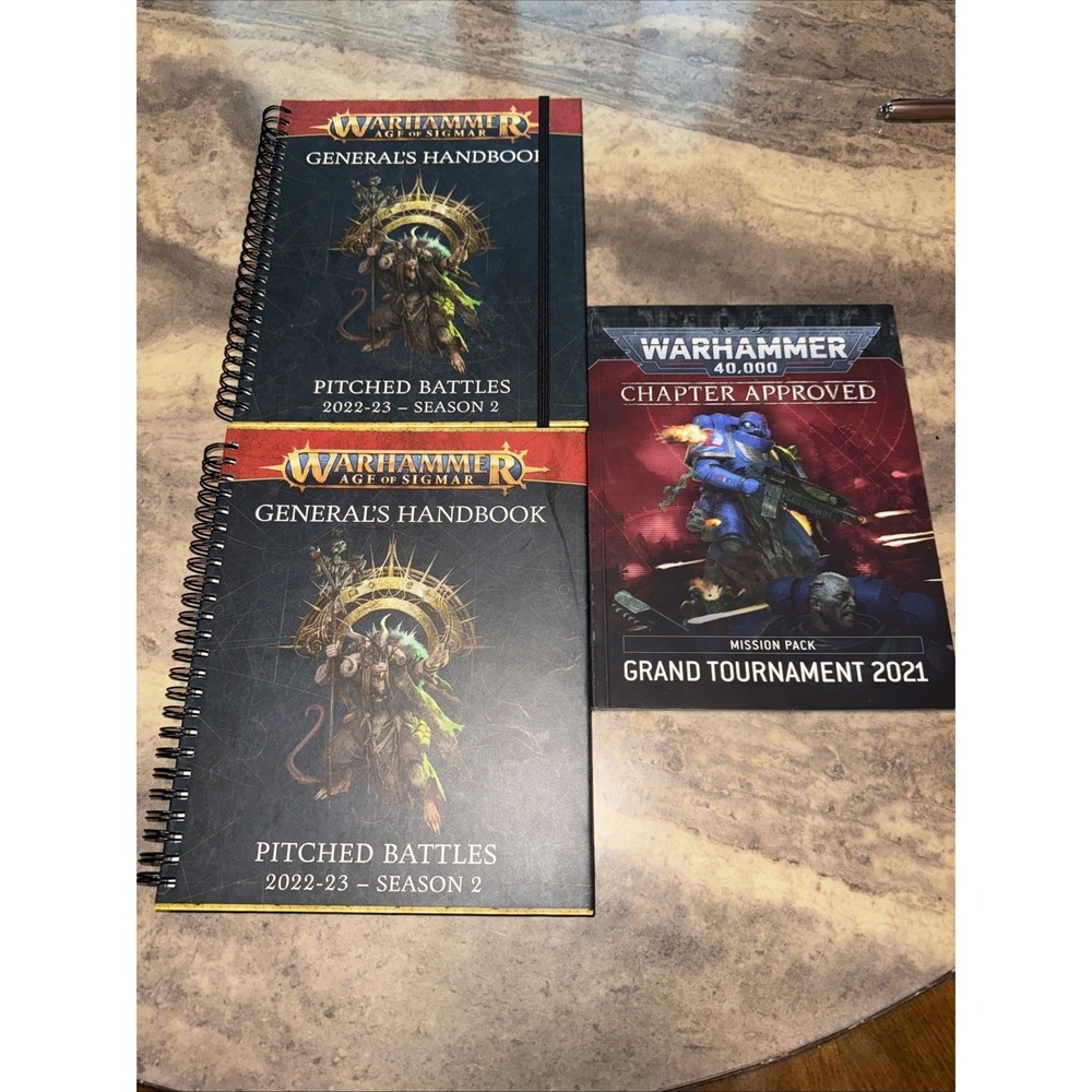 Warhammer Age Of‎ Sigmar Lot Of 3 Books Generals Handbook 2022-23 Mission Pack